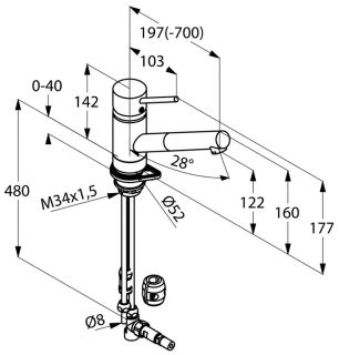 Смеситель для кухни Kludi Scope хром 339320575